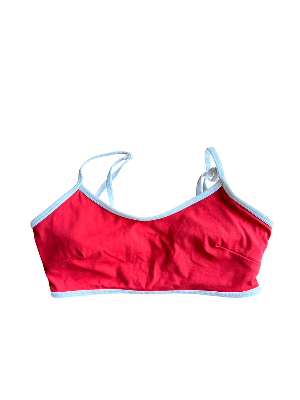 JoyLab Coral Red Sports Bralette with White Trim